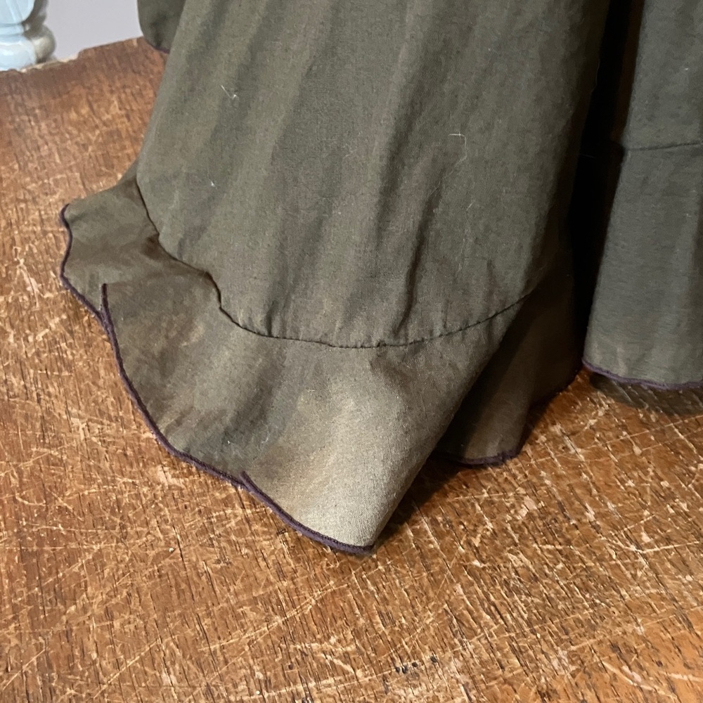 Vintage Chocolate Brown Halter Maxi Dress Embroidered Floral & Butterfly Detail - Picture 10 of 13